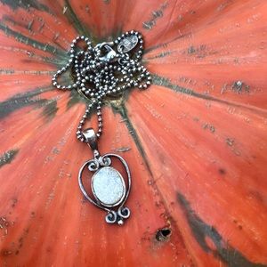 Sajen “Druzy White” sterling silver necklace